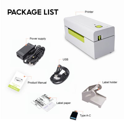 4 Inches Thermal Label Barcode Printer For A6 Size